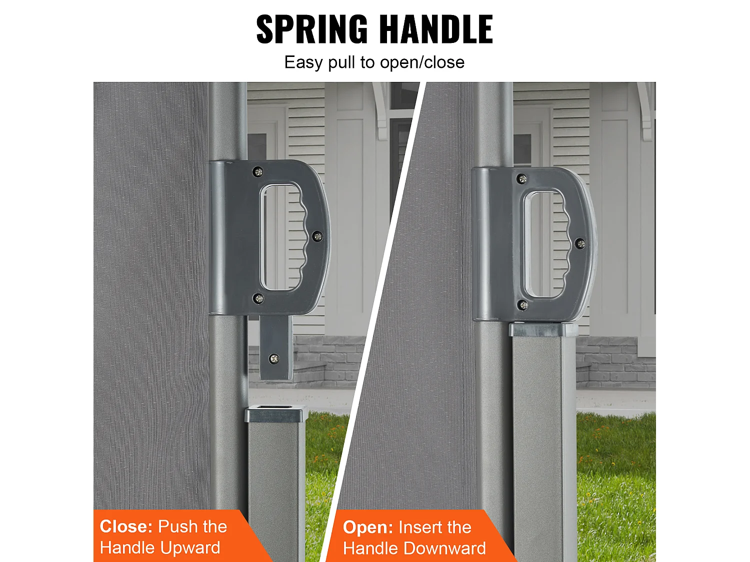 Toldo Lateral Retractil SucceBuy, 180 x 300 cm, Valla de Separación para Patio, Jardín Trasero, Balcón