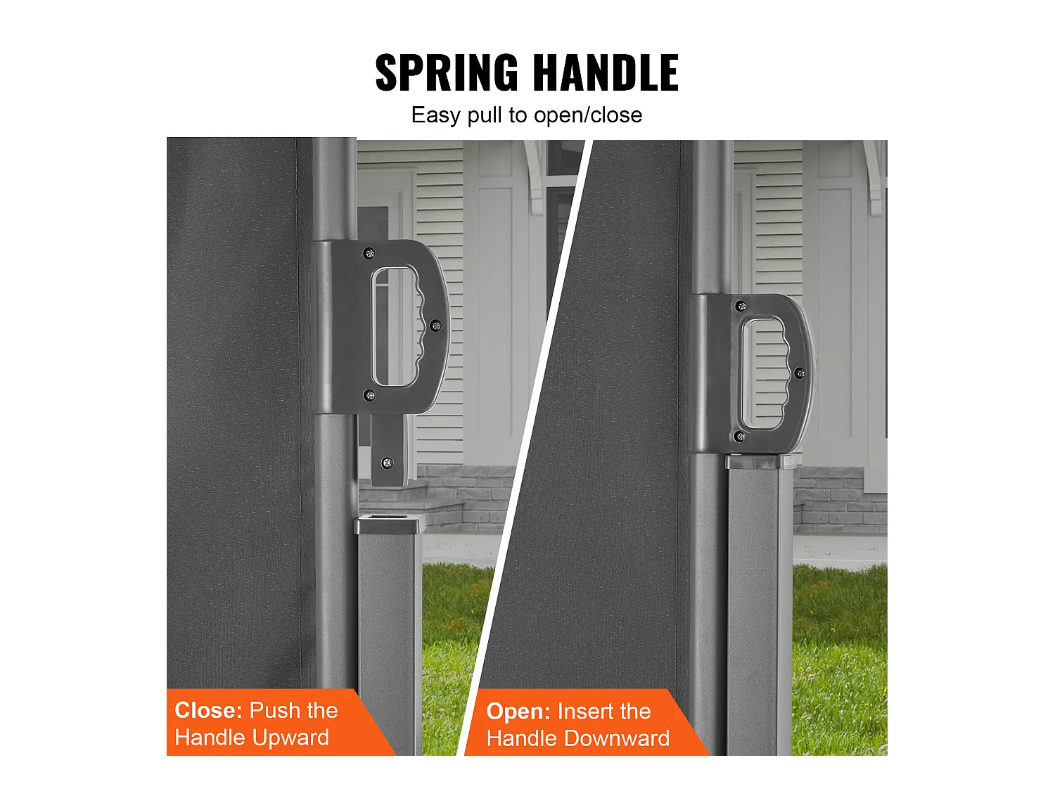 Auvent Latéral Rétractable SucceBuy, 200 x 600 cm, Clôture de Séparation pour Patio