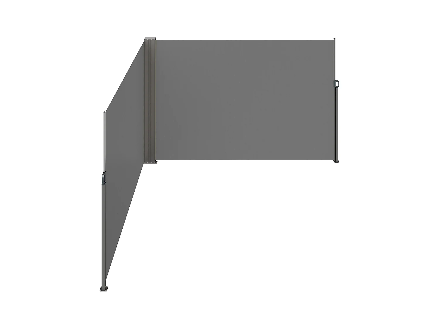 Auvent Latéral Rétractable SucceBuy, 200 x 600 cm, Clôture de Séparation pour Patio