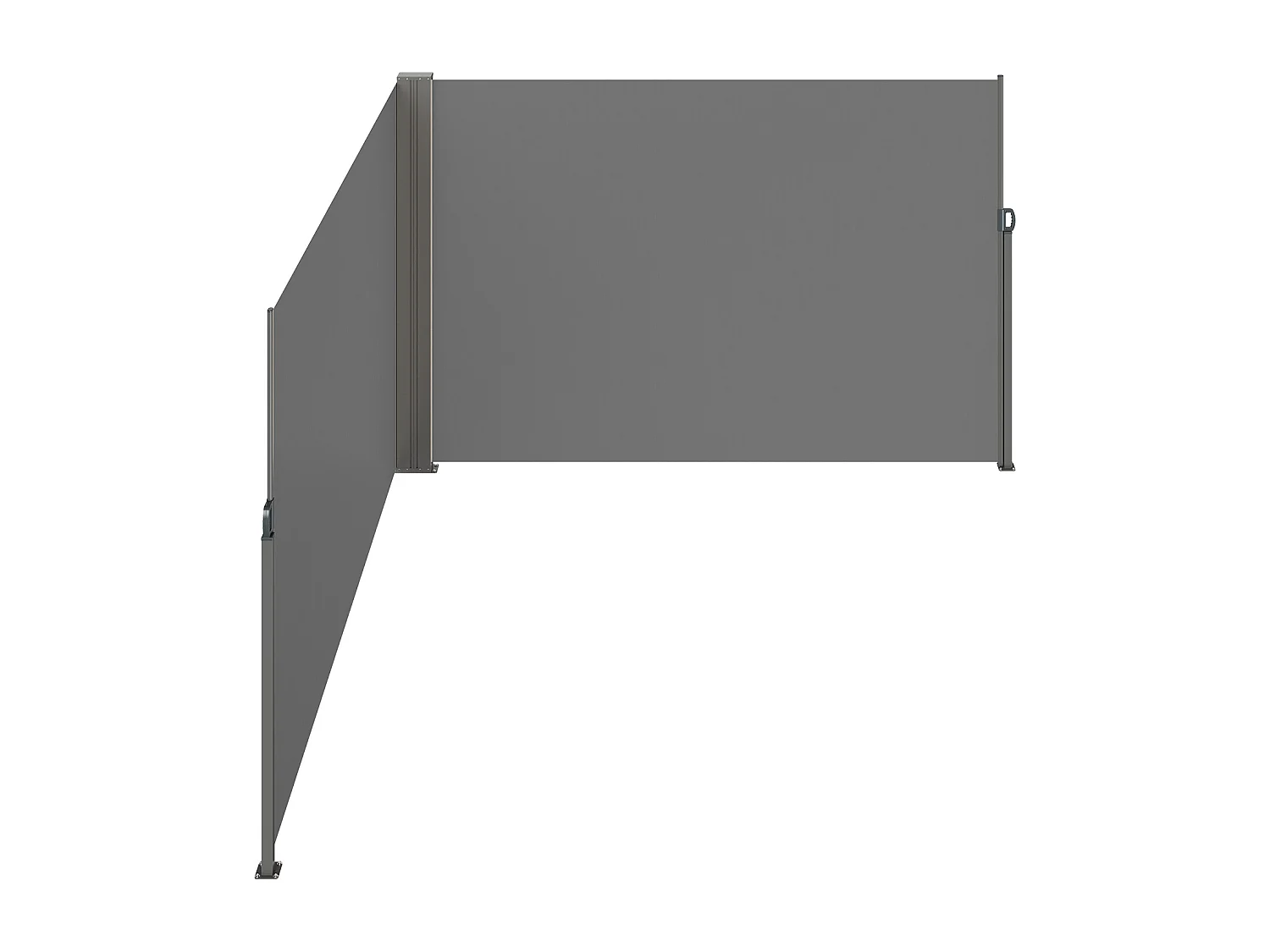 Auvent Latéral Rétractable SucceBuy, 200 x 600 cm, Clôture de Séparation pour Patio