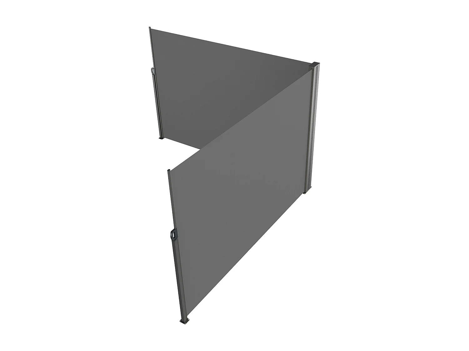 Auvent Latéral Rétractable SucceBuy, 200 x 600 cm, Clôture de Séparation pour Patio