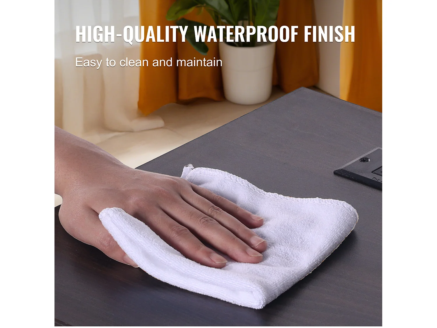 Table d'Appoint SucceBuy, Lot de 2, 3 Niveaux, Blanc, avec Prises USB et Éclairage LED