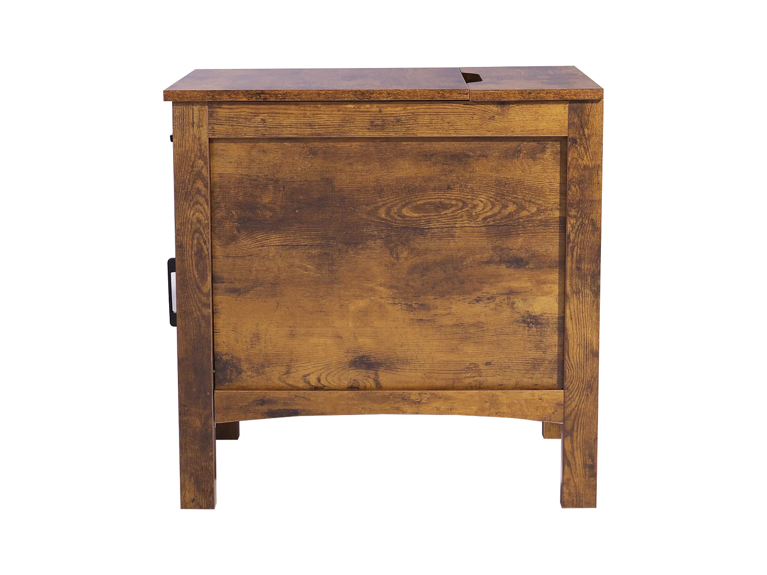 Table d'Appoint SucceBuy, Table d'Appoint Farmhouse avec USB, Rangement à 3 Niveaux, Burlywood