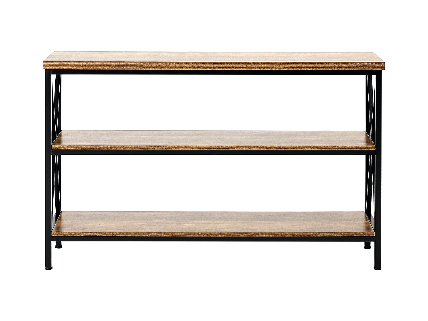 Table Console SucceBuy 140 cm, 1 Niveau, Marron-Noir, pour l'Entrée et le Salon