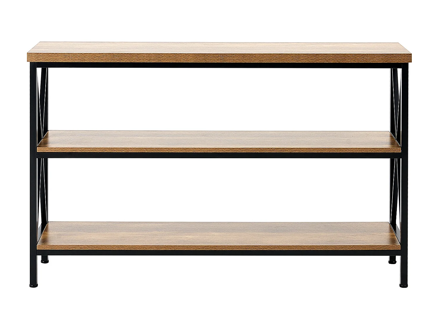 Table Console SucceBuy 140 cm, 1 Niveau, Marron-Noir, pour l'Entrée et le Salon