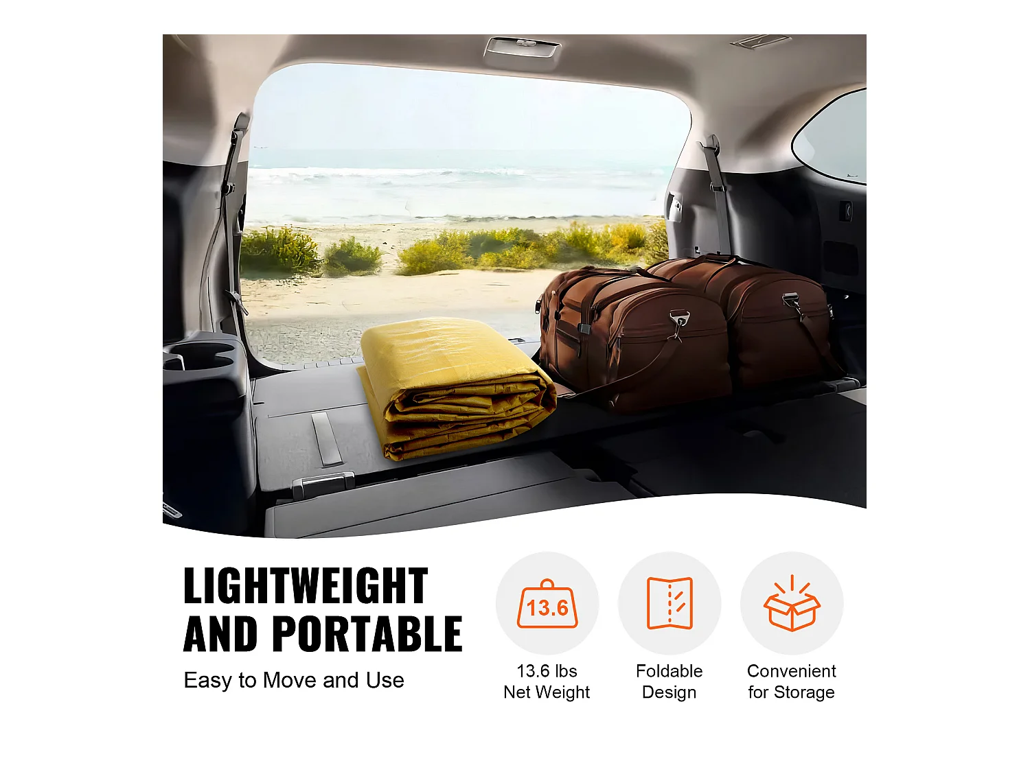 Toile de Rechange Carport Auvent SucceBuy Abri de Remplacement pour Abri d'Auto 304.8cm x 609.6cm Beige