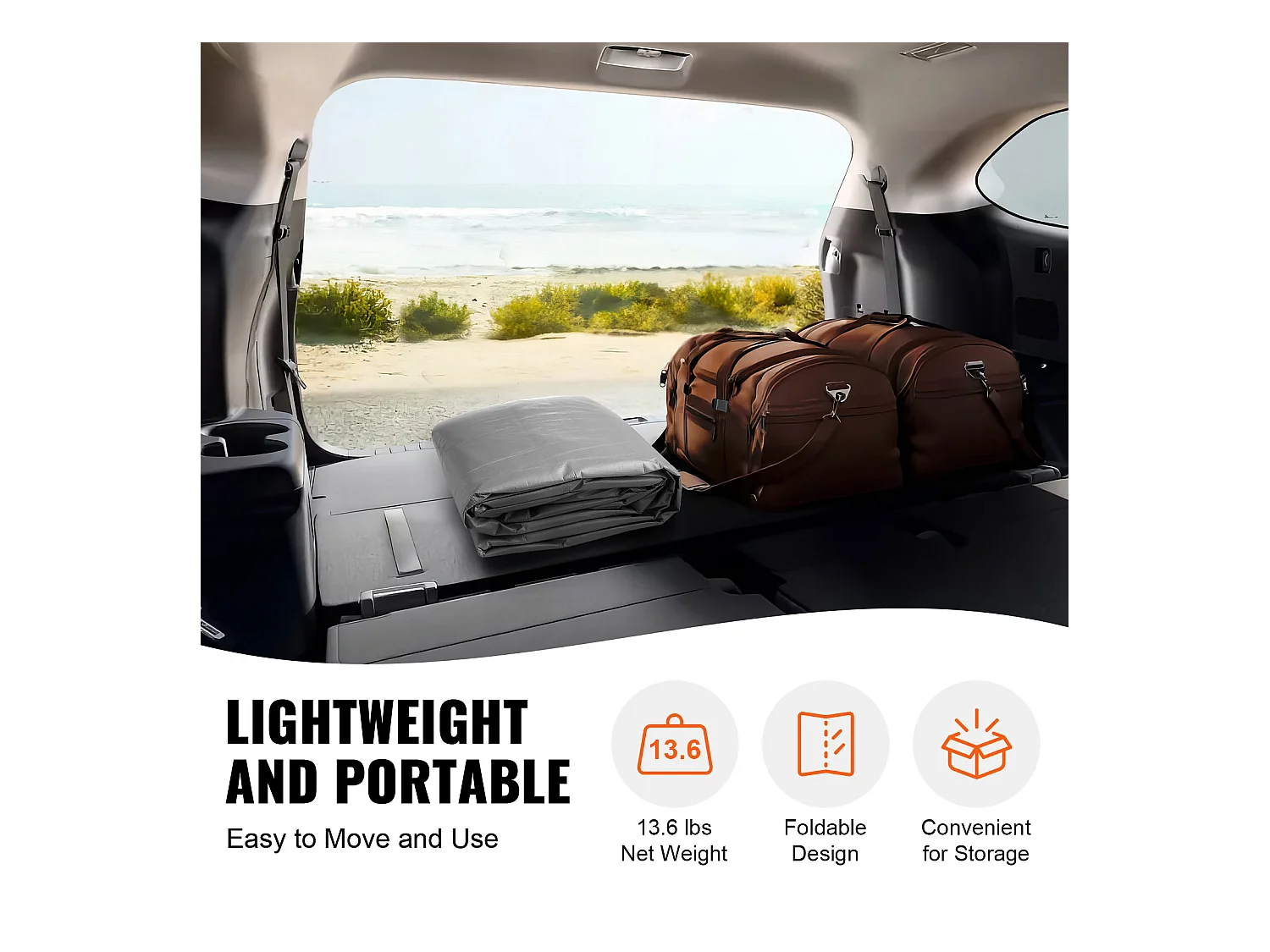 Toile de Rechange Carport Auvent SucceBuy Abri de Remplacement pour Abri d'Auto 304.8cm x 609.6cm Gris