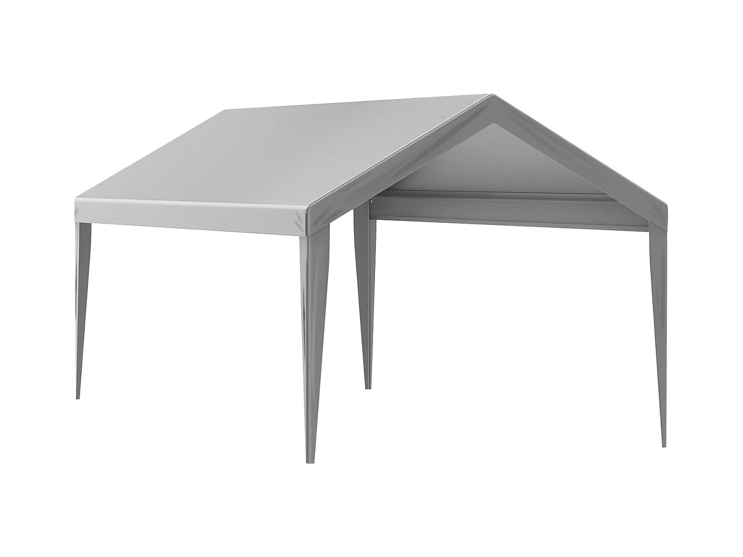 Toile de Rechange Carport Auvent SucceBuy Abri de Remplacement pour Abri d'Auto 304.8cm x 609.6cm Gris