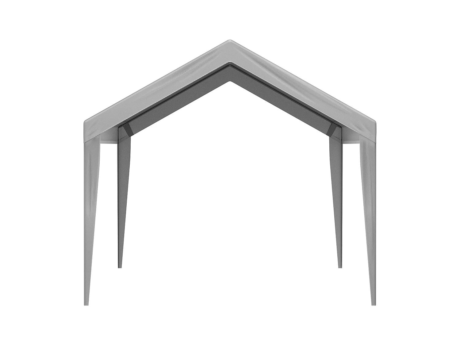 Toile de Rechange Carport Auvent SucceBuy Abri de Remplacement pour Abri d'Auto 304.8cm x 609.6cm Gris