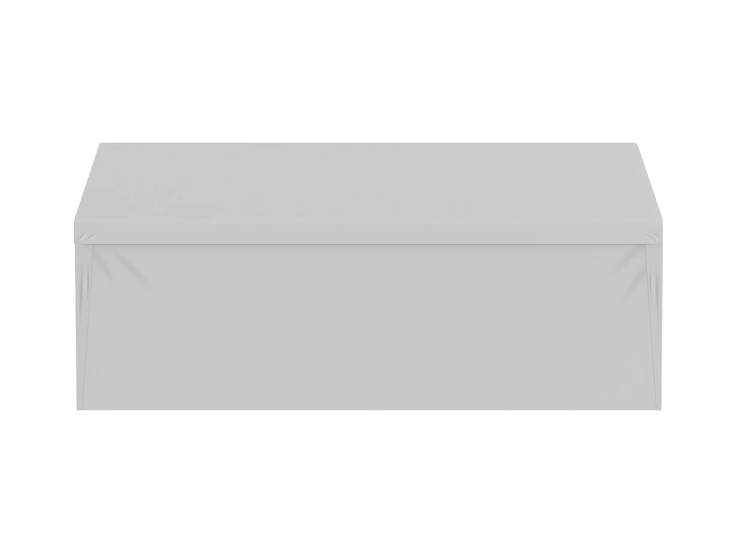 Toile de Rechange Carport Auvent SucceBuy Abri de Remplacement pour Abri d'Auto 304.8cm x 609.6cm avec Toit de Tente et Parois Latérales, Blanc