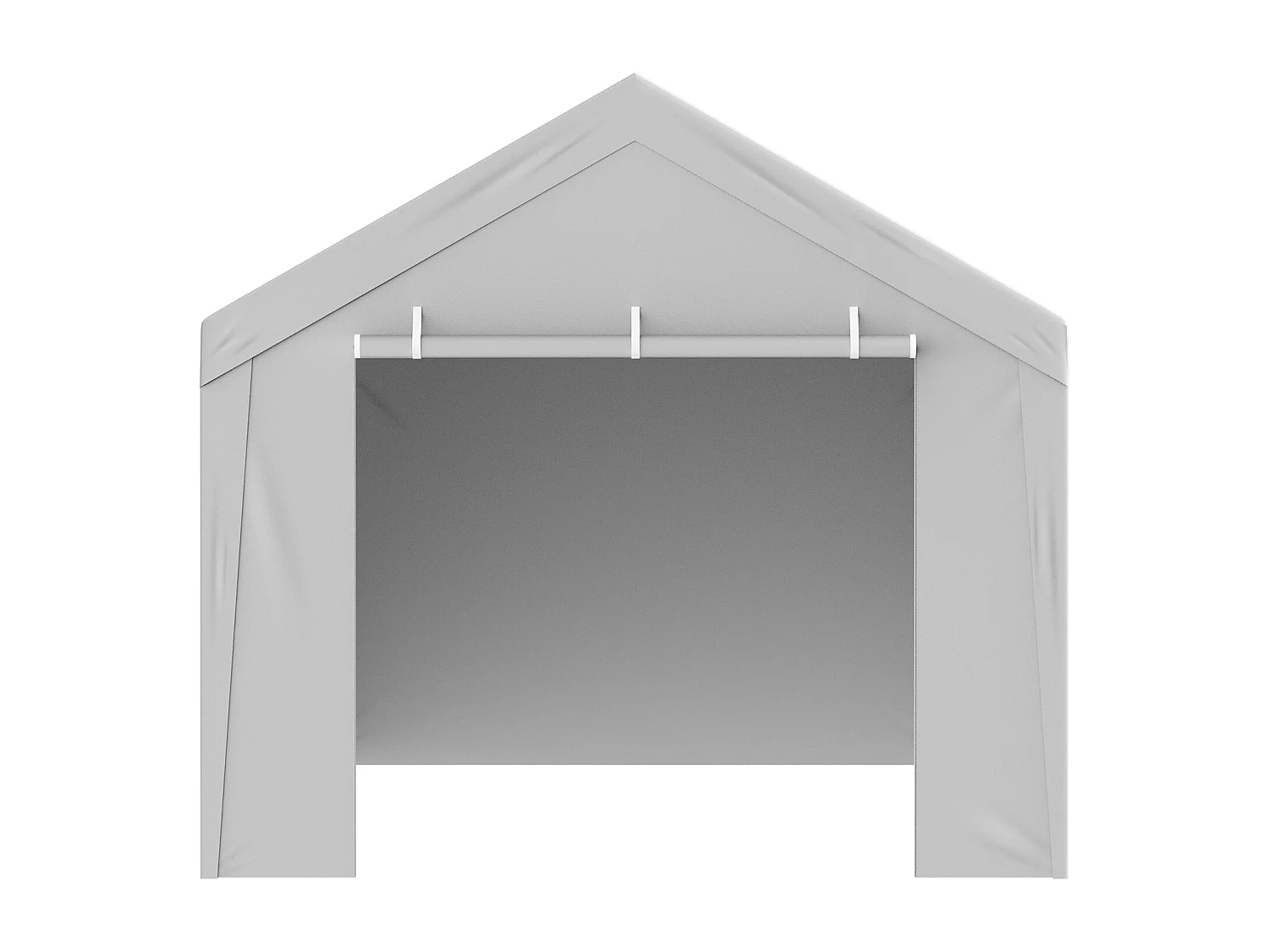 Lona de Substituição SucceBuy Capota de Substituição para Carport 304,8 cm x 609,6 cm com Teto Tipo Tenda e Paredes Laterais, Branco
