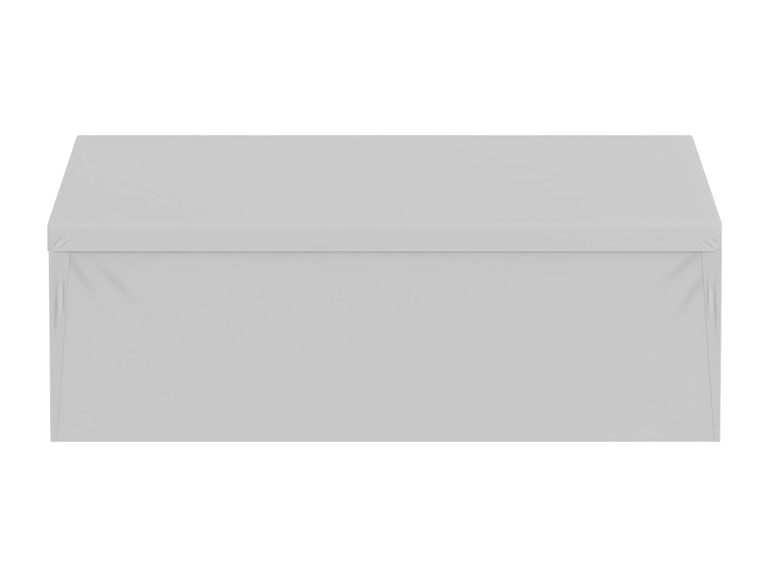 Lona de Substituição SucceBuy Capota de Substituição para Carport 304,8 cm x 609,6 cm com Teto Tipo Tenda e Paredes Laterais, Branco