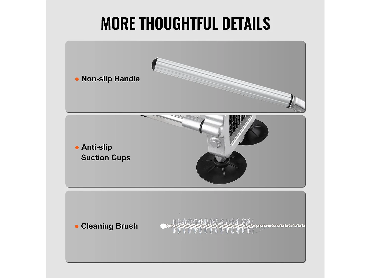 Coupe-Frites SucceBuy en Acier Inoxydable avec 2 Lames pour Pommes de Terre