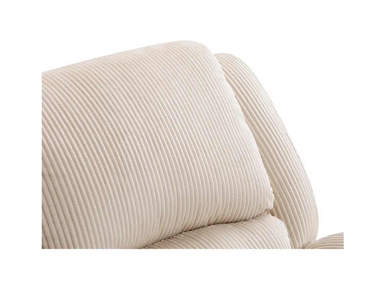 RELAXXO - Canapé de relaxation manuel 2 places LEO en velours côtelé - beige