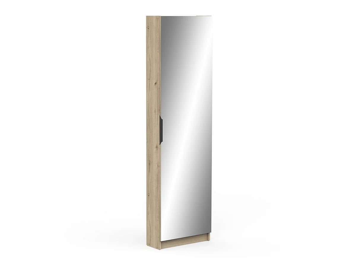 Schoenenkast 1 Deur Spiegel L50 cm - Zapatero