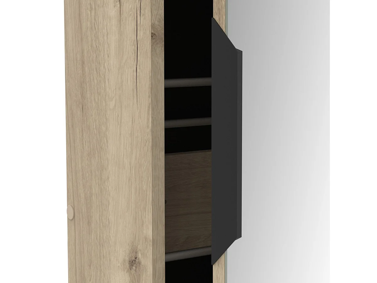 Schoenenkast 1 Deur Spiegel L50 cm - Zapatero