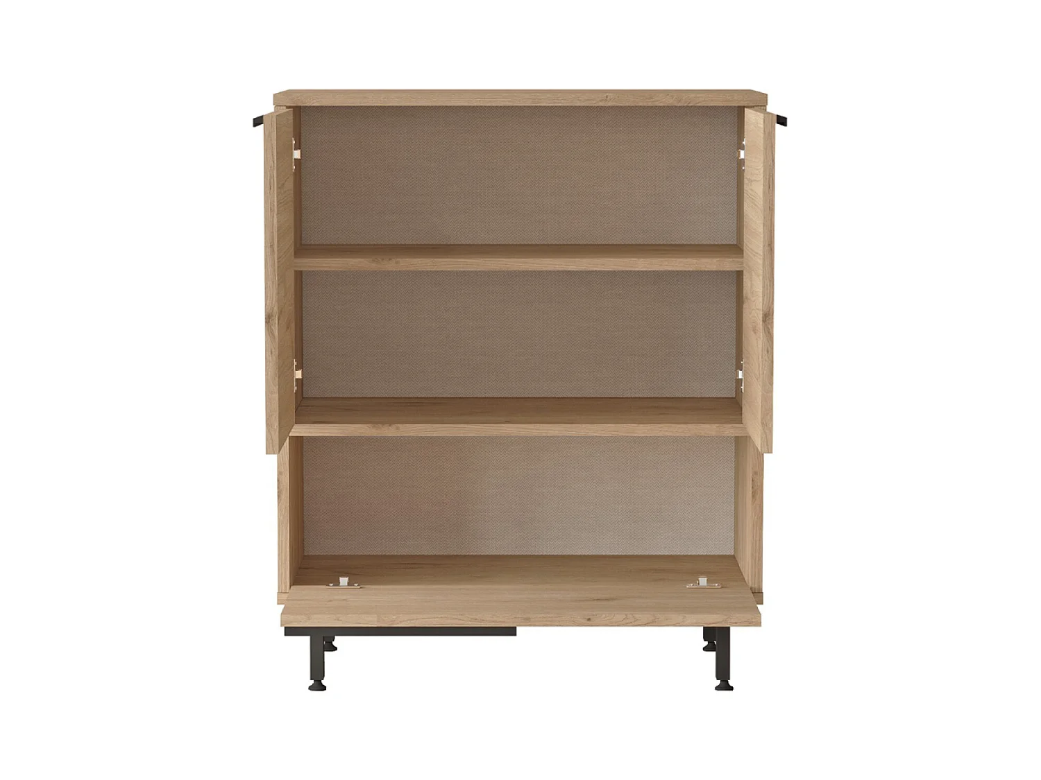 Meuble à chaussures à 3 portes couleur noyer ABIO