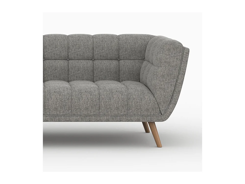 Ensemble canapé et fauteuil en tissu gris 4 places - Carmen