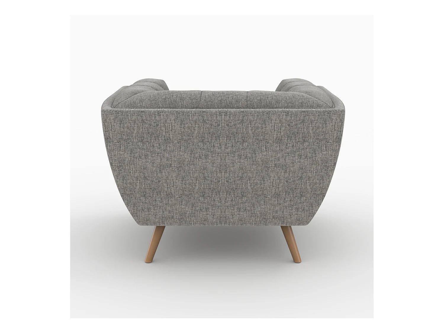 Ensemble canapé et fauteuil en tissu gris 4 places - Carmen