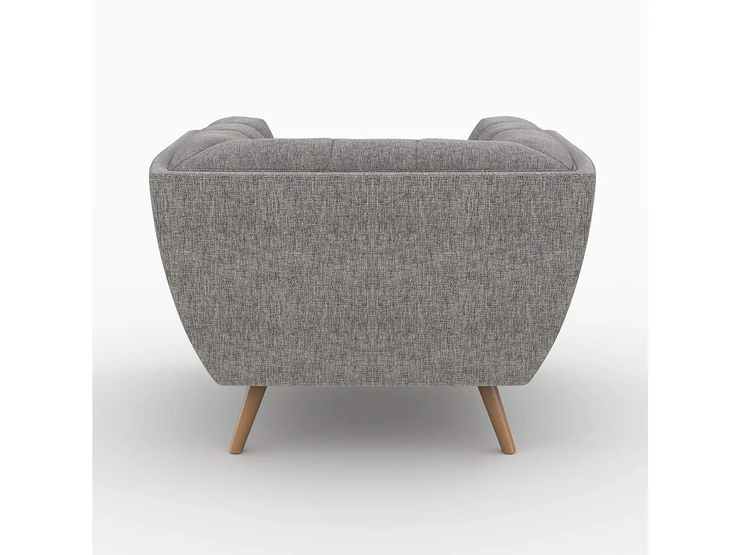 Ensemble canapé et fauteuil en tissu gris 4 places - Carmen