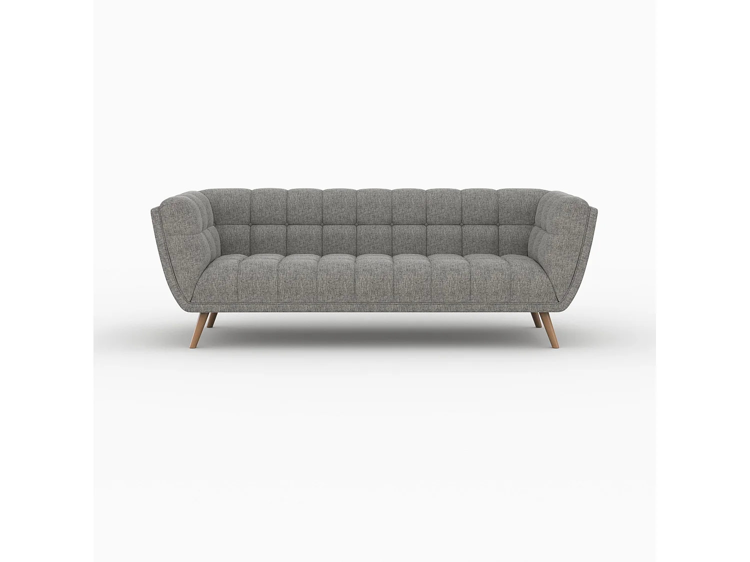 Ensemble canapé et fauteuil en tissu gris 4 places - Carmen