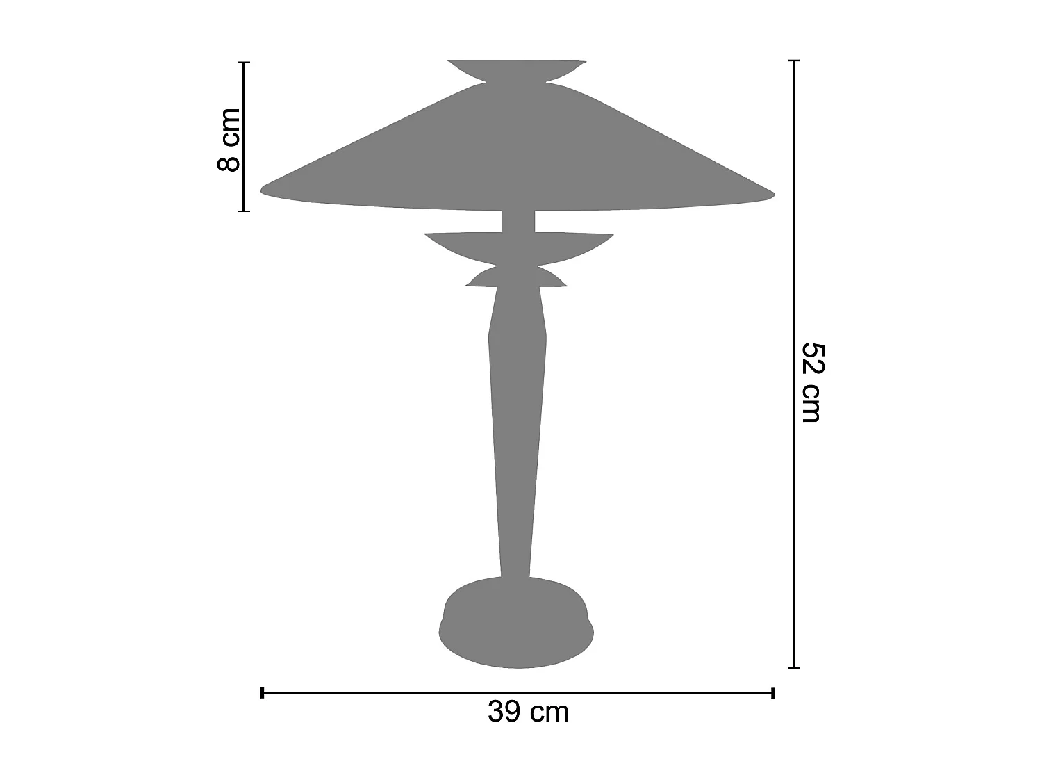Lámpara de Mesa  TOSEL ,metal,madera,Rosa ,A52xD39xP39cm