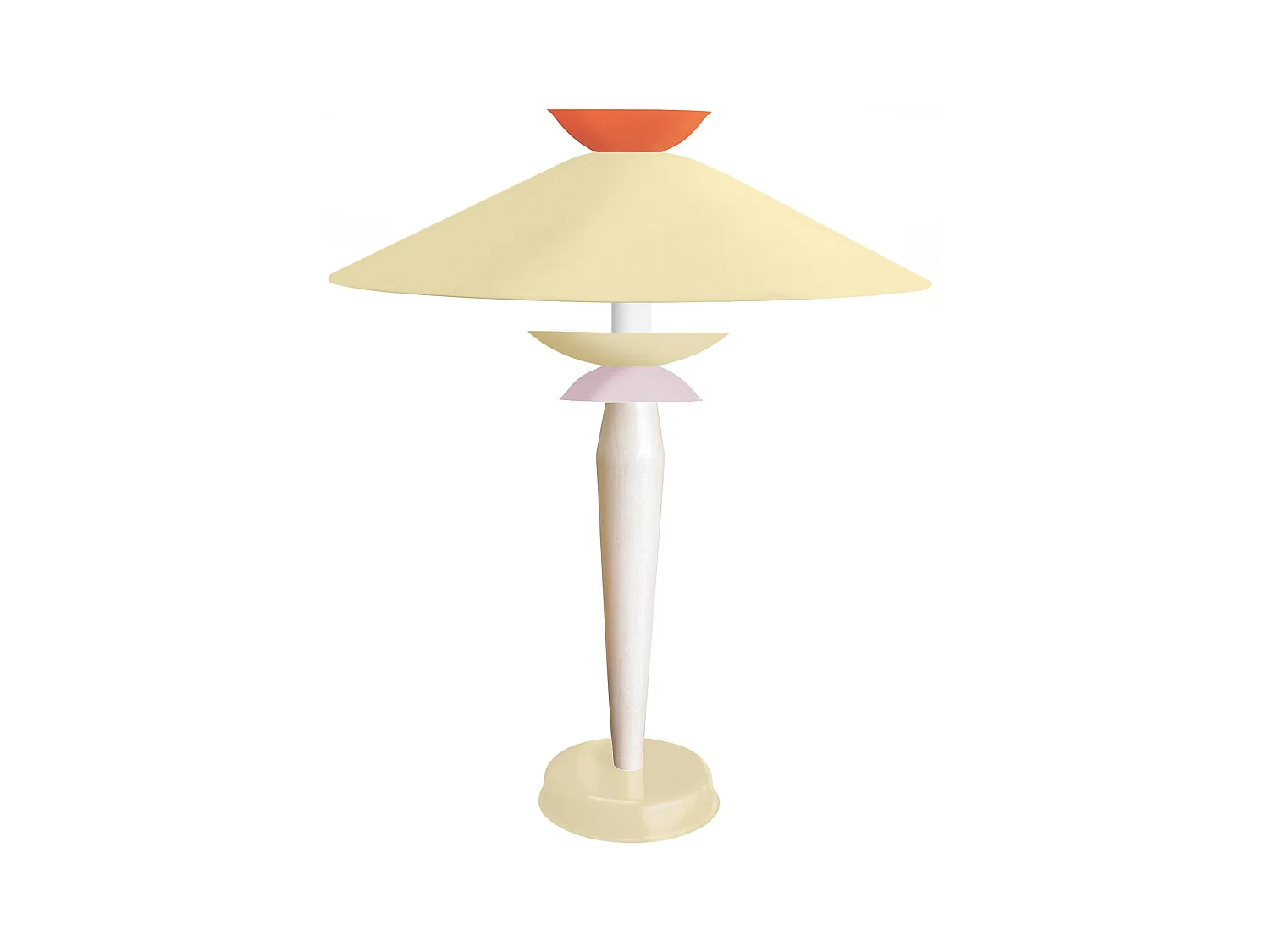 Lampe a Poser TOSEL ,métal,bois,beige,H52xD39xP39cm