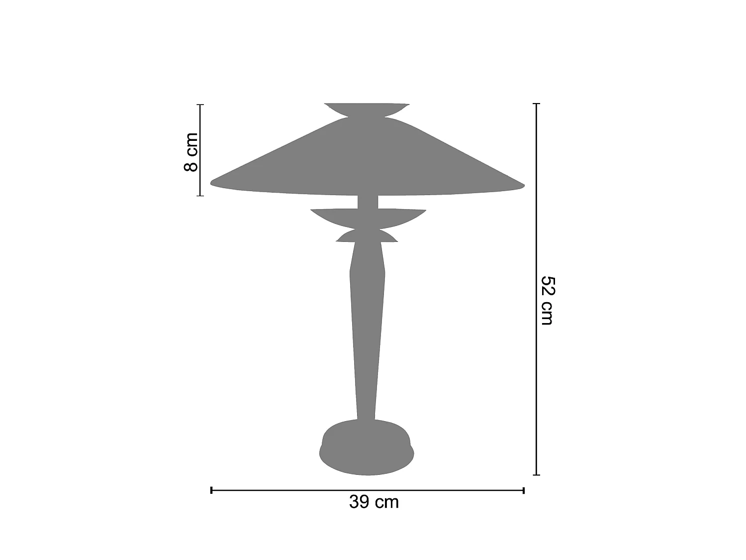 Lampe a Poser TOSEL ,métal,bois,beige,H52xD39xP39cm