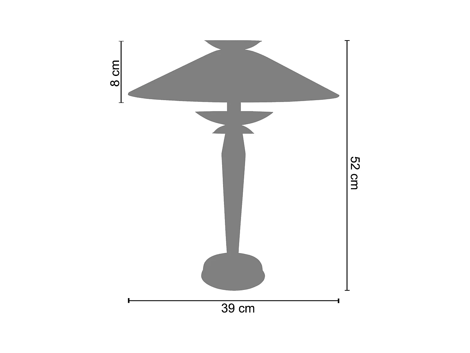 Lampe a Poser TOSEL ,métal,bois,Orange ,H52xD39xP39cm