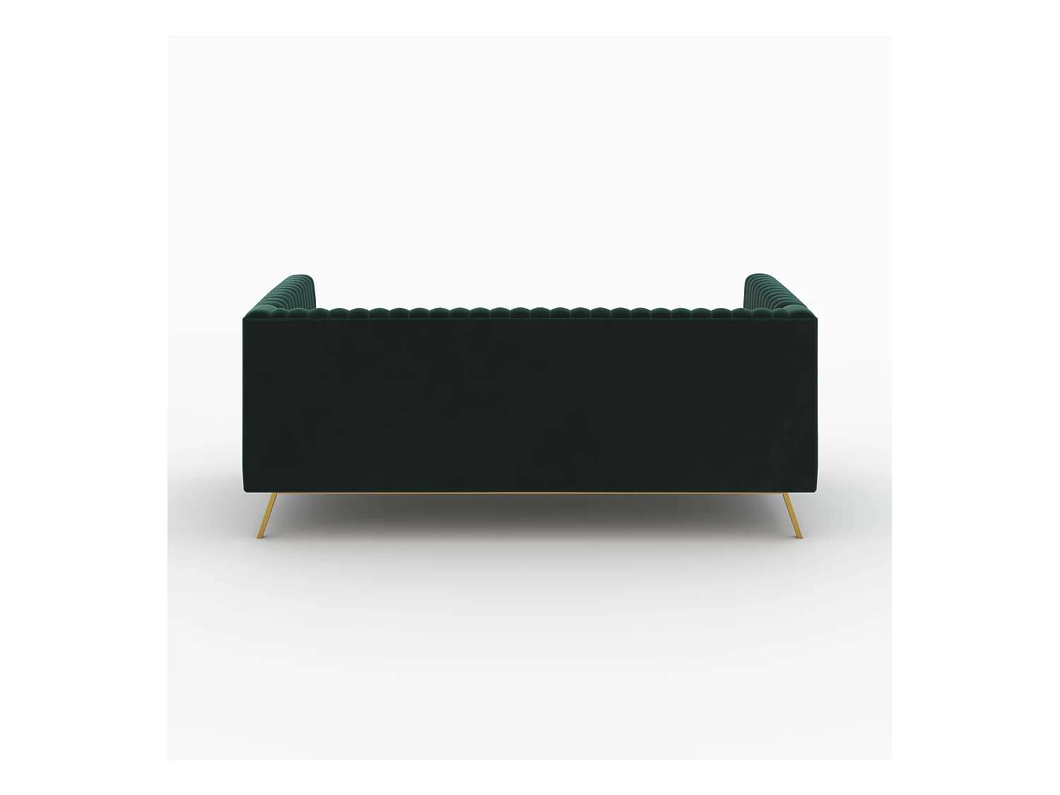 Ensemble canapés en velours vert 5 places - Gatsby
