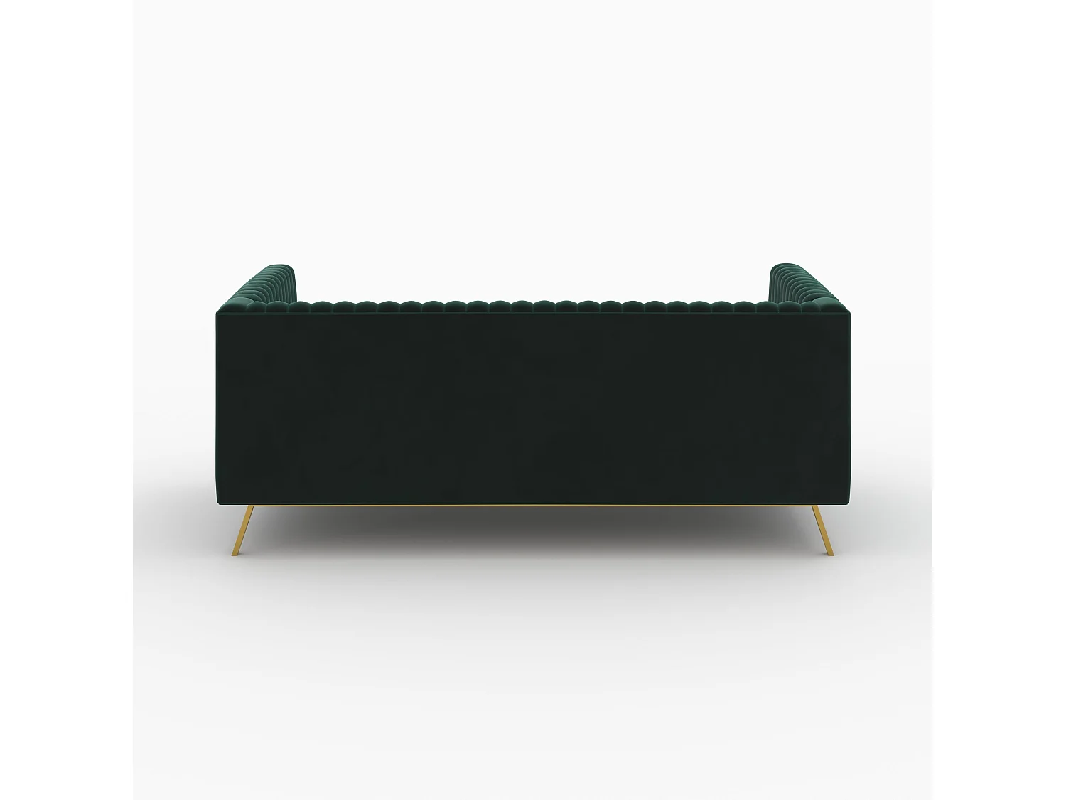 Ensemble canapés en velours vert 5 places - Gatsby