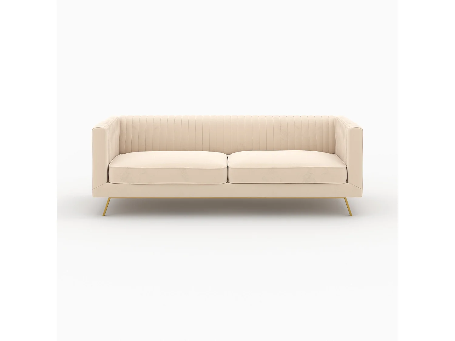 Divano in velluto beige 5 posti - Gatsby