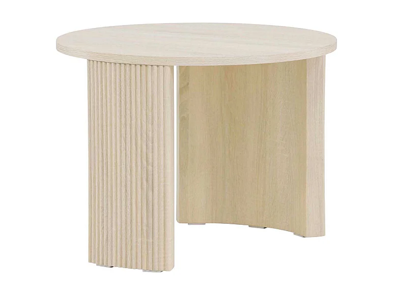 Table Basse Nervurée "Bristol" 60cm Naturel