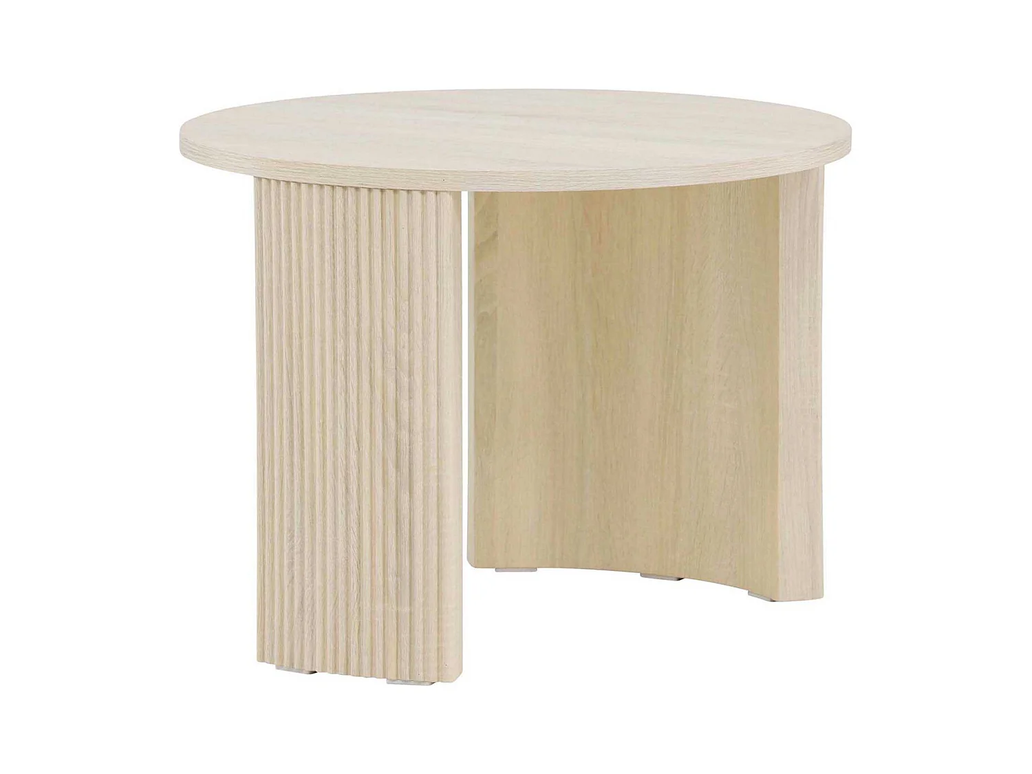 Table Basse Nervurée "Bristol" 60cm Naturel