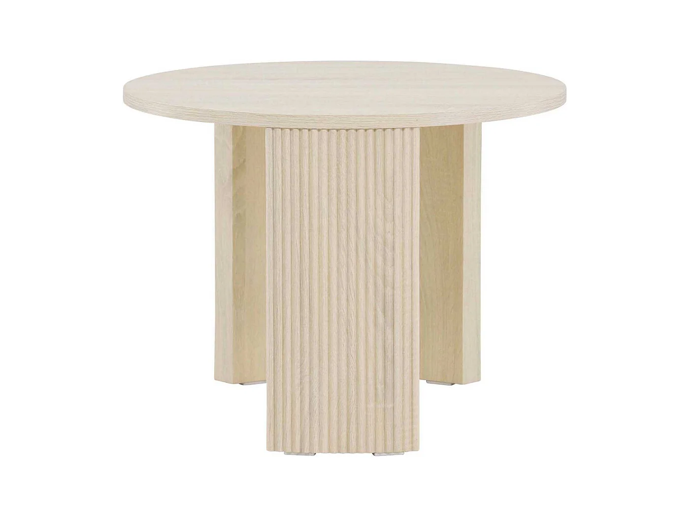 Table Basse Nervurée "Bristol" 60cm Naturel