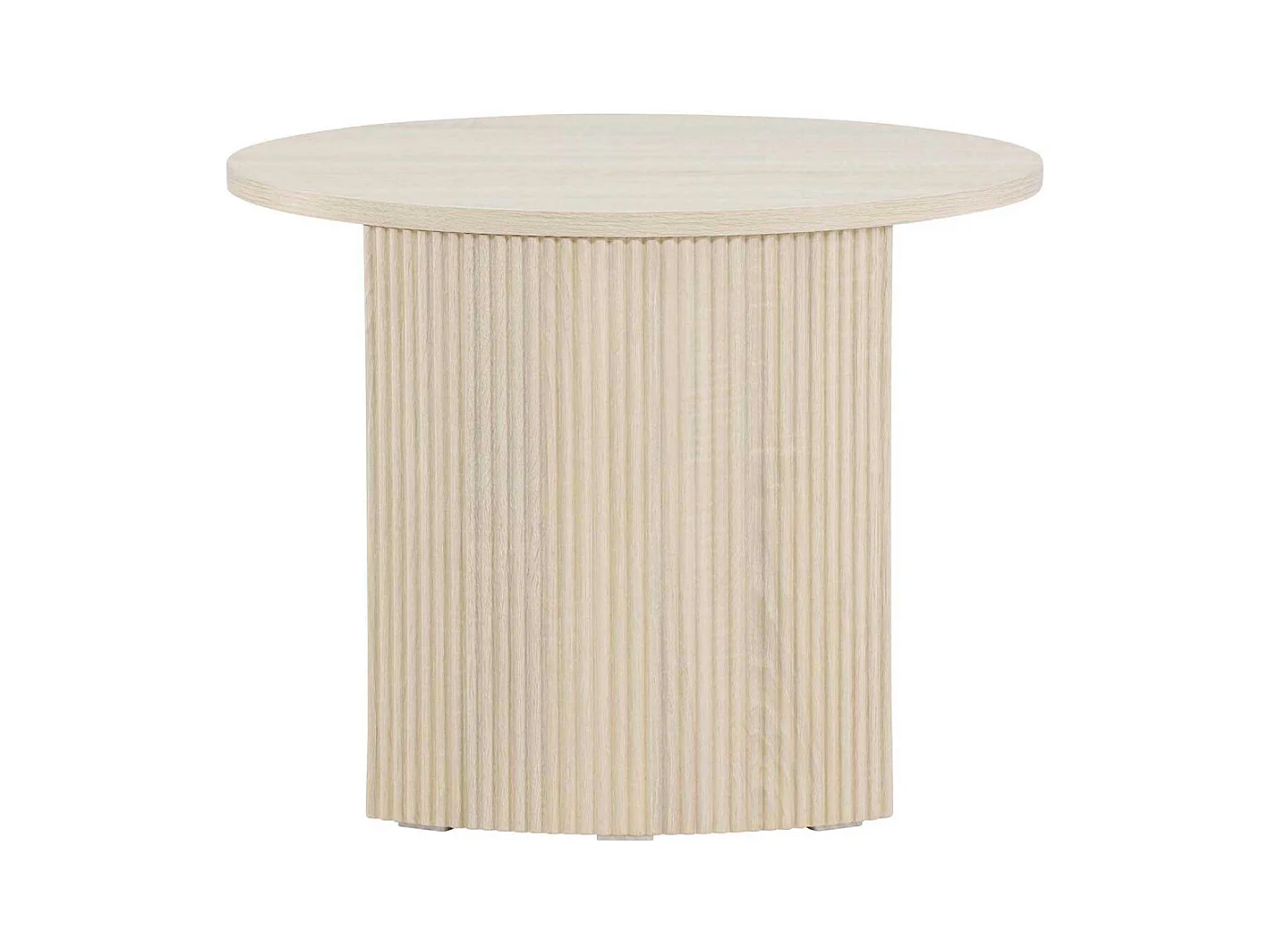 Table Basse Nervurée "Bristol" 60cm Naturel