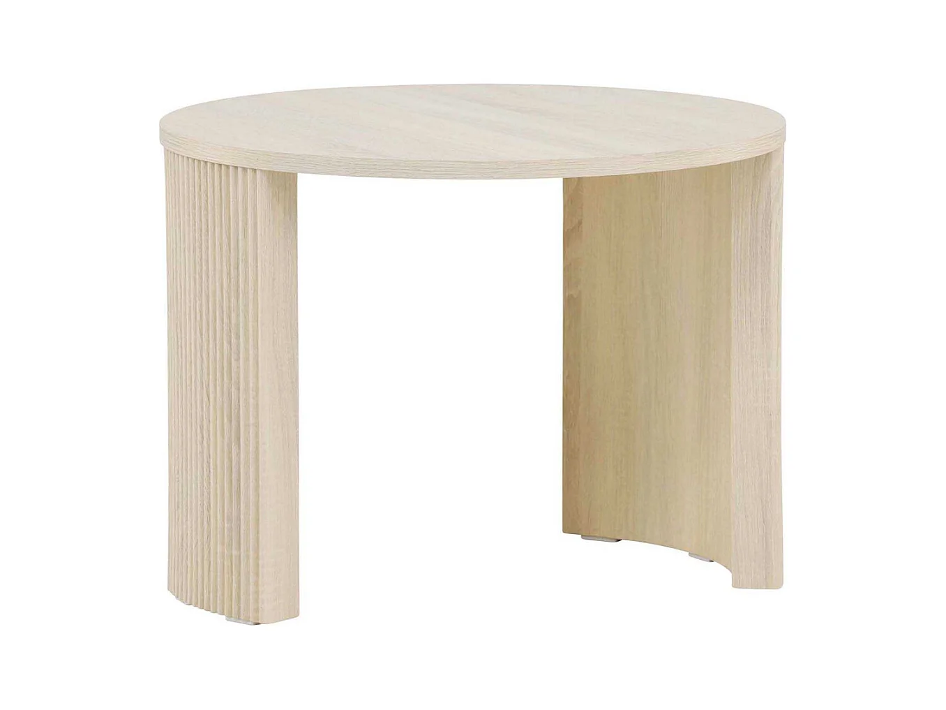 Table Basse Nervurée "Bristol" 60cm Naturel