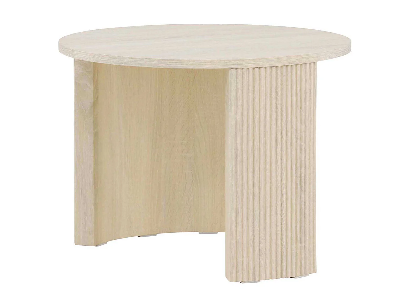 Table Basse Nervurée "Bristol" 60cm Naturel