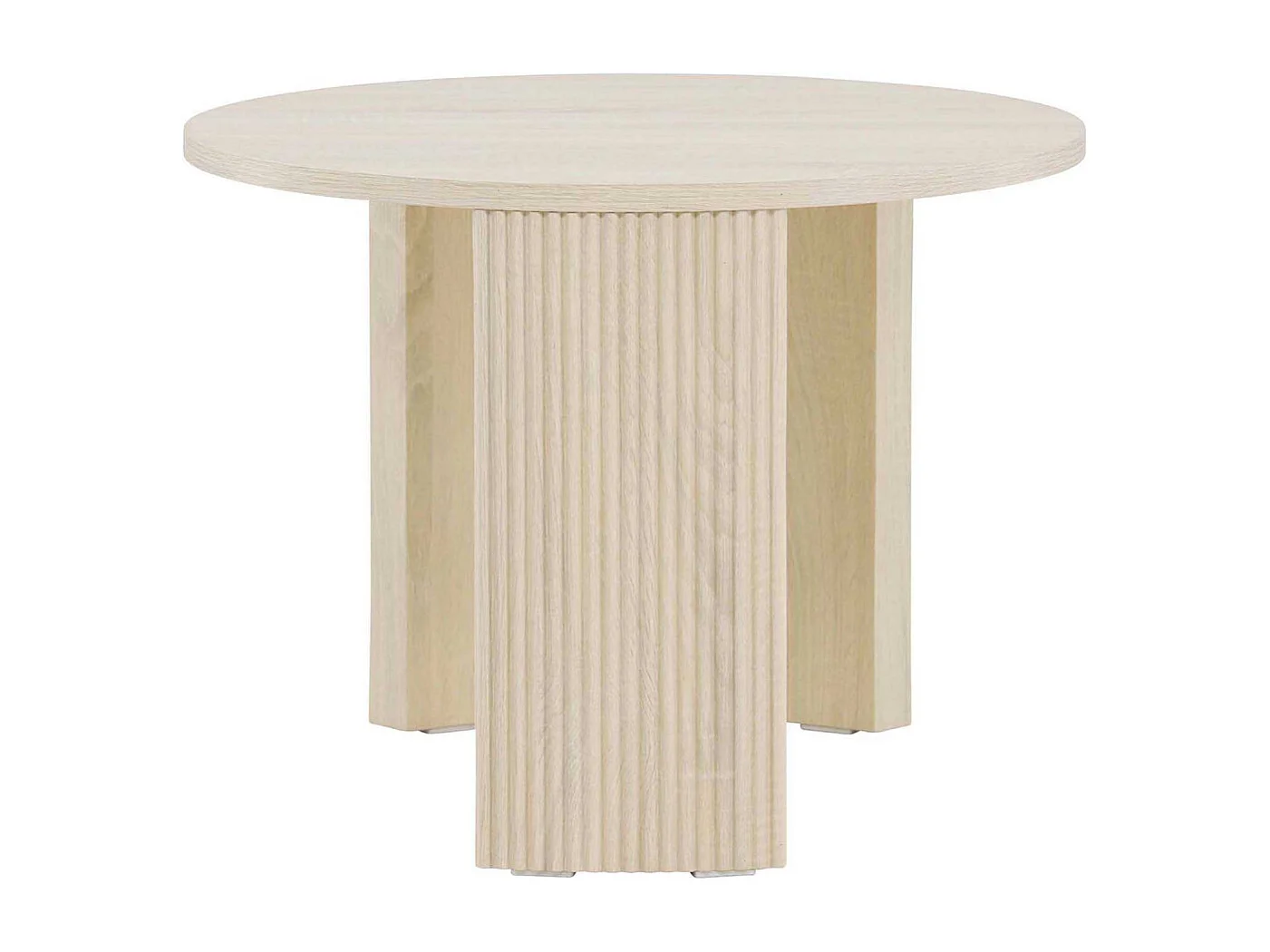 Table Basse Nervurée "Bristol" 60cm Naturel