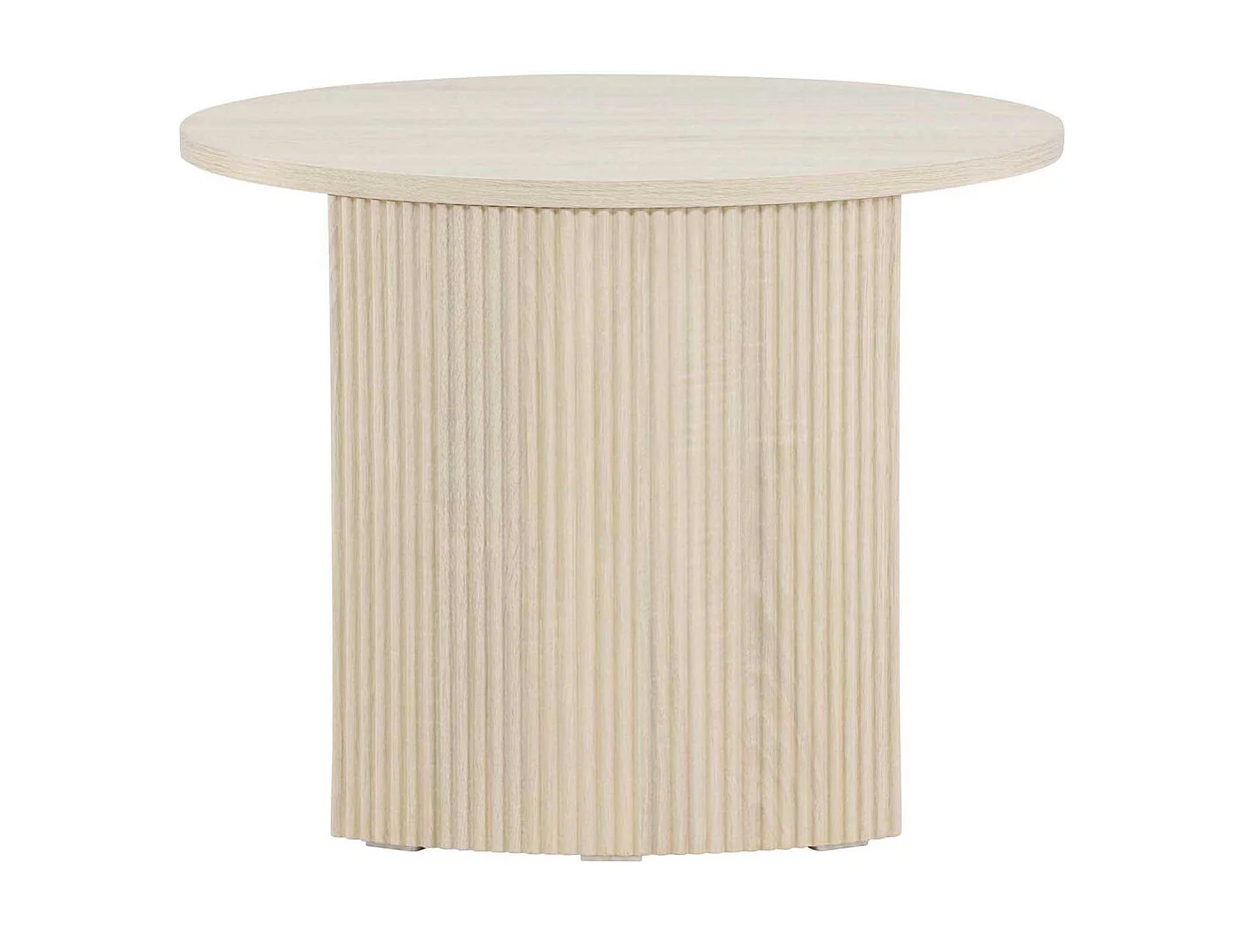 Table Basse Nervurée "Bristol" 60cm Naturel
