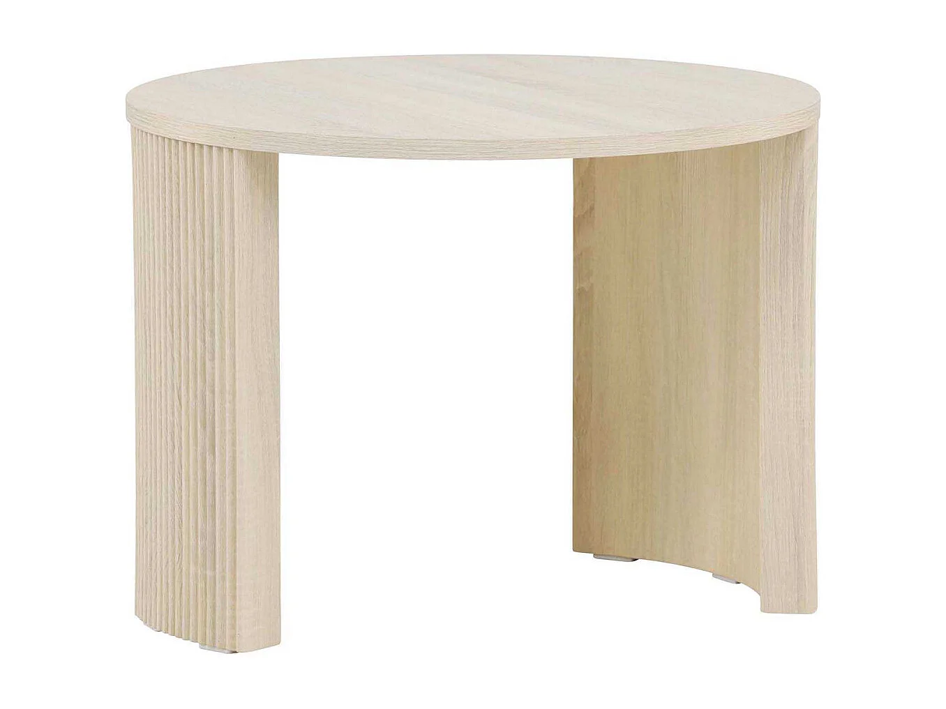 Table Basse Nervurée "Bristol" 60cm Naturel