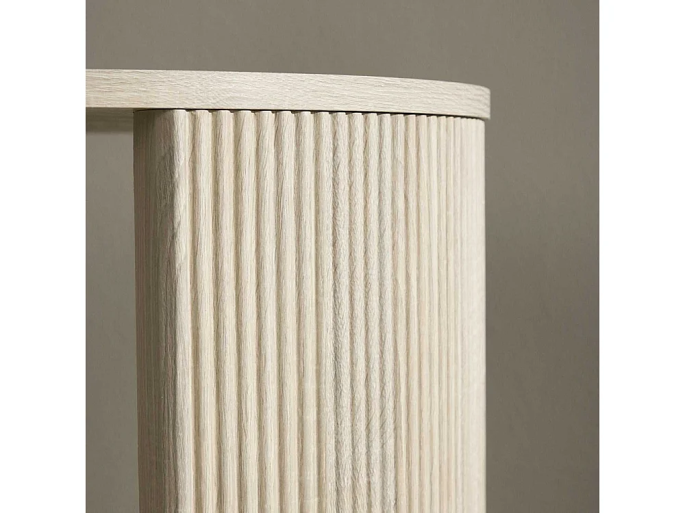 Table Basse Nervurée "Bristol" 60cm Naturel