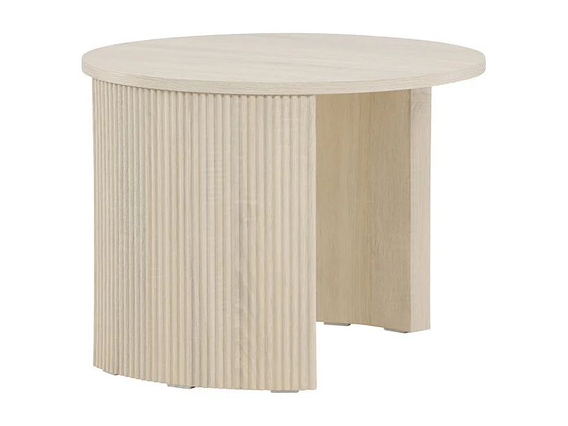 Table Basse Nervurée "Bristol" 60cm Naturel