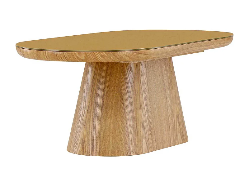 Table Basse en Verre "Castor" 120cm Naturel