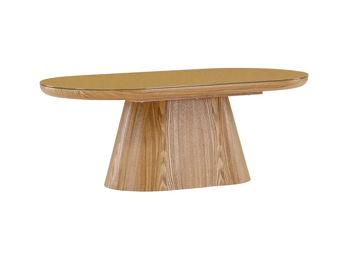 Table Basse en Verre "Castor" 120cm Naturel