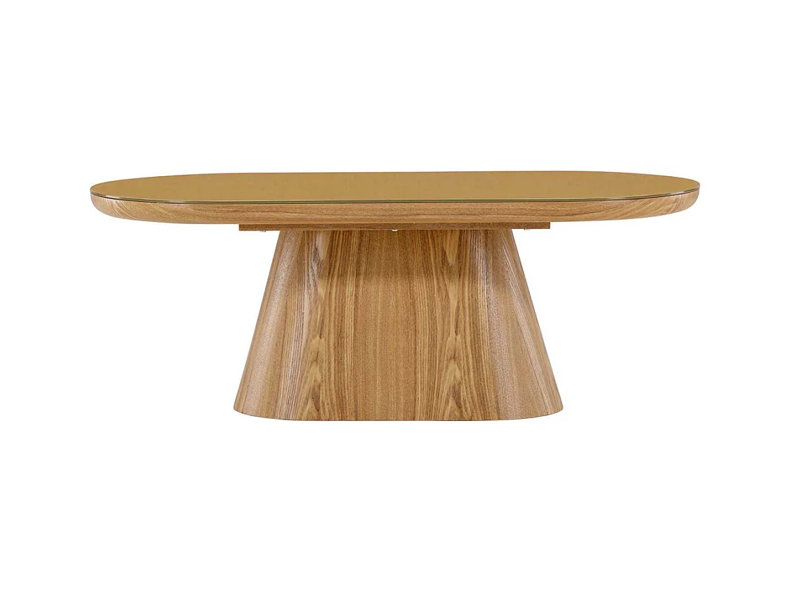 Table Basse en Verre "Castor" 120cm Naturel