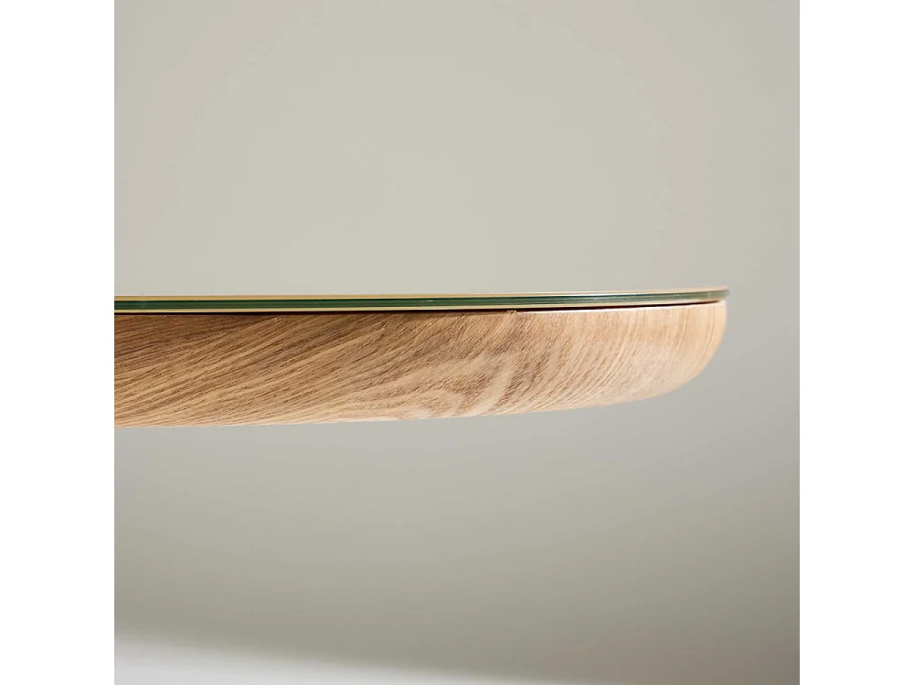 Table Basse en Verre "Castor" 120cm Naturel