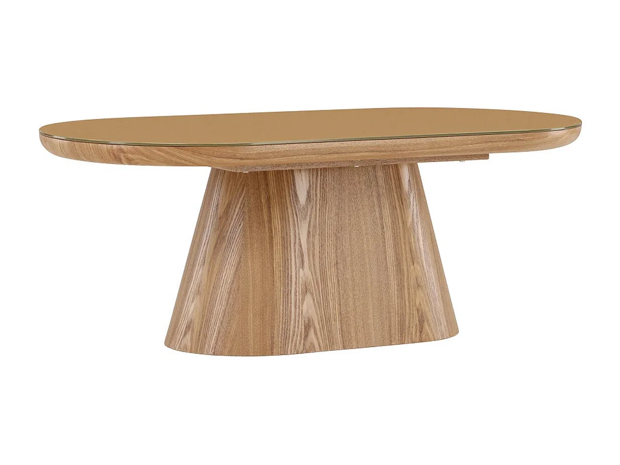 Table Basse en Verre "Castor" 120cm Naturel