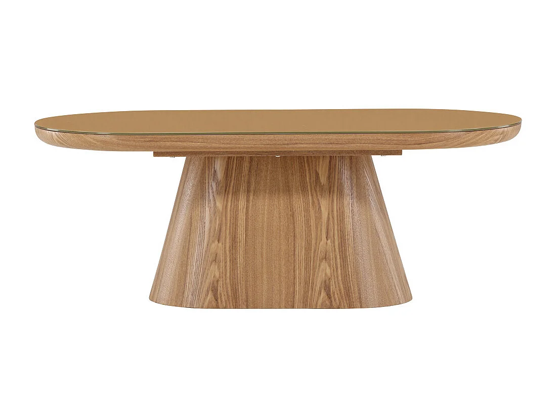 Table Basse en Verre "Castor" 120cm Naturel