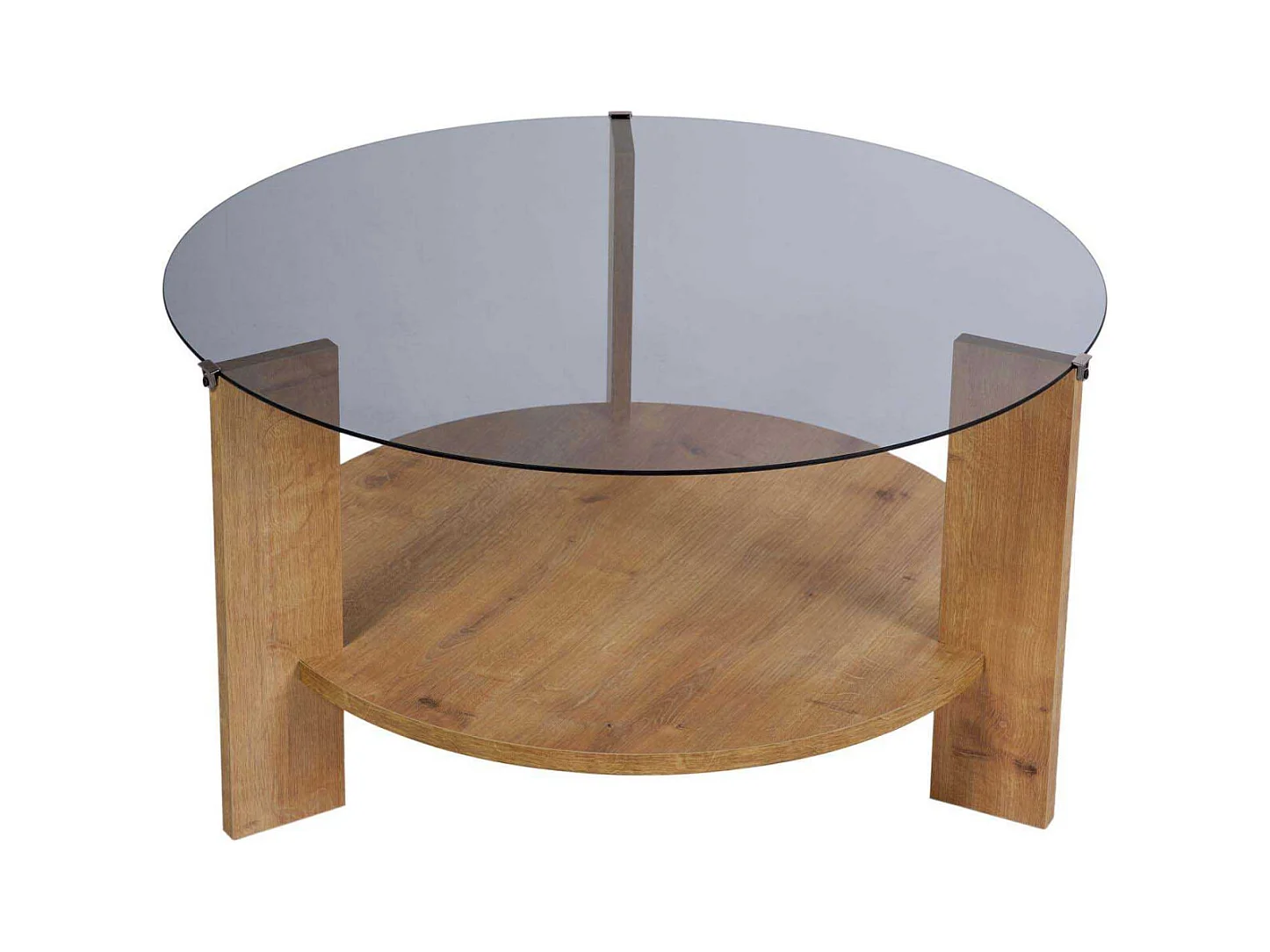 Table basse ronde en verre Clara